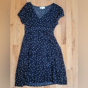 Black polka-dotted dress